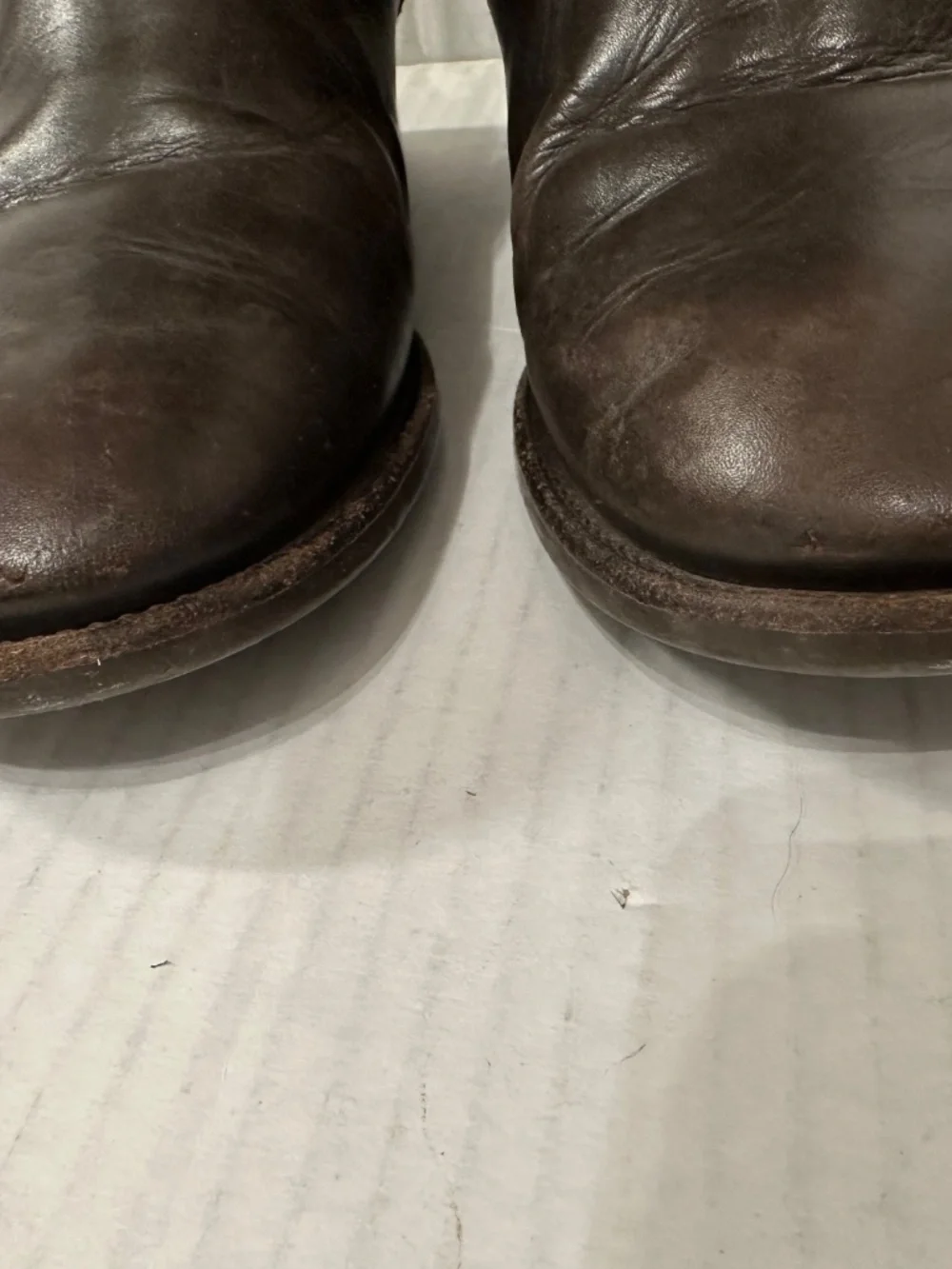 Tory‎ Burch size 7 Tall Brown Leather Boots gold logo zippered